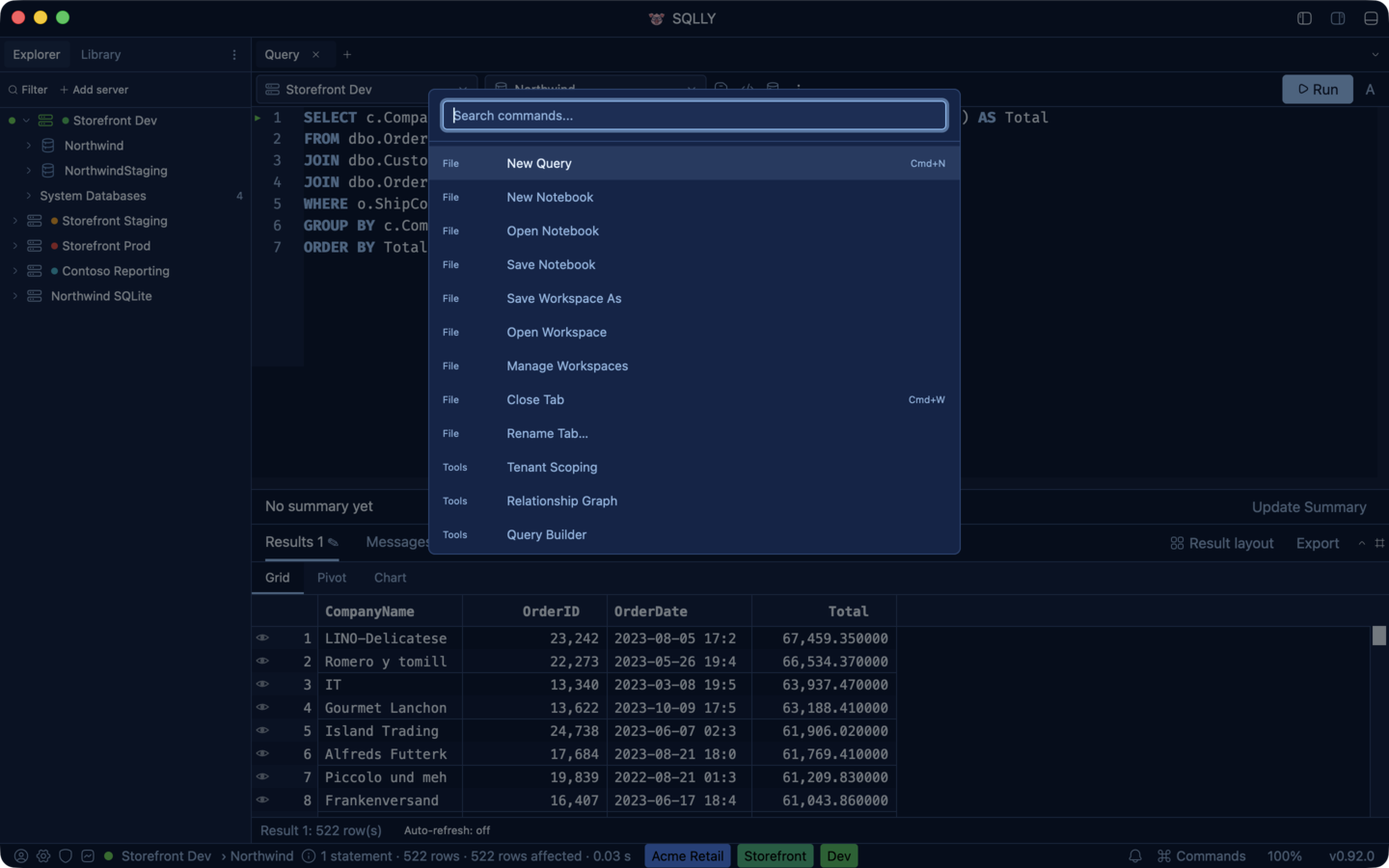 SQLly running on macOS