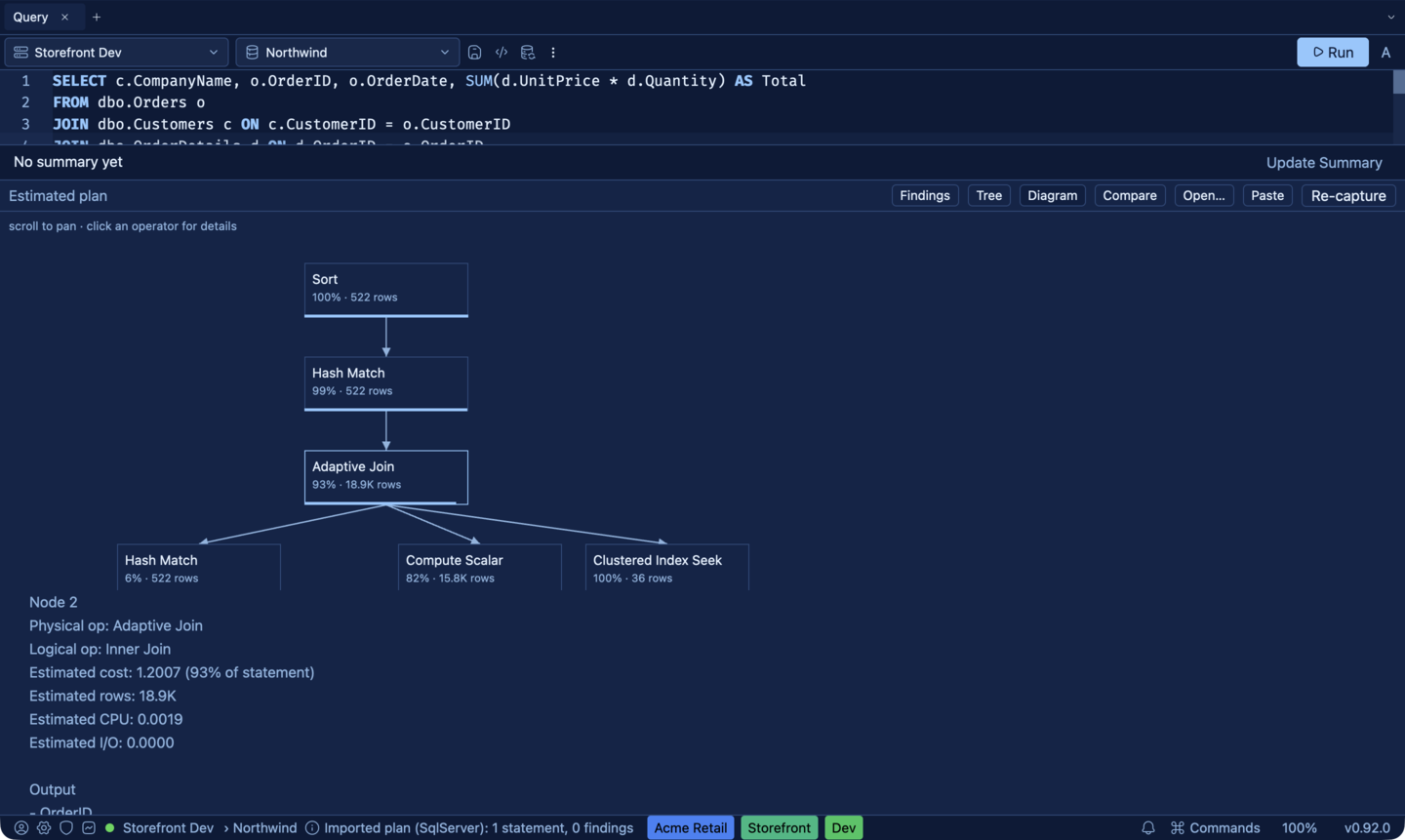SQLly graphical query plan diagram